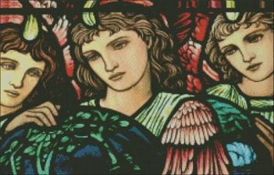 (image for) Church Window: Creation Angel Detail